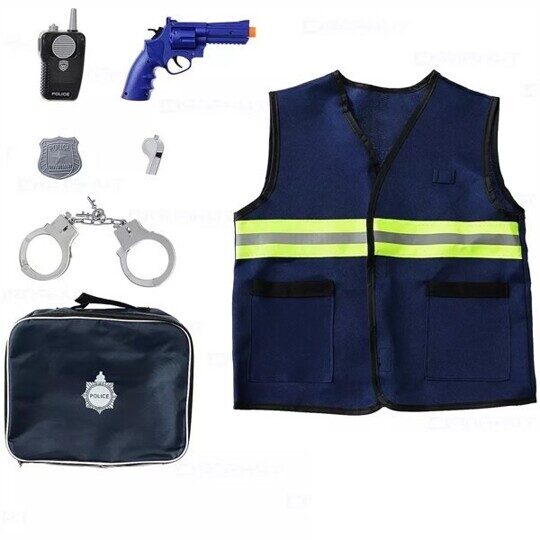 Детский игровой набор Полицейский + сумка, рация, наручники, KN 631