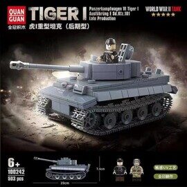Конструктор Немецкий тяжелый Танк Tiger 1, 503 дет., 100242 Quanguan