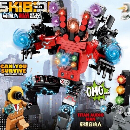 Конструктор Скибиди Спикермен jx039 Skibidi, 478 дет., аналог Лего
