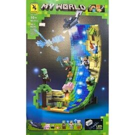 Конструктор Мир Майнкрафт, свет, RENZAIMA 812 Minecraft