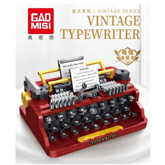 Конструктор Винтажная печатная машинка Gao Misi 2112, 1160 дет., аналог лего
