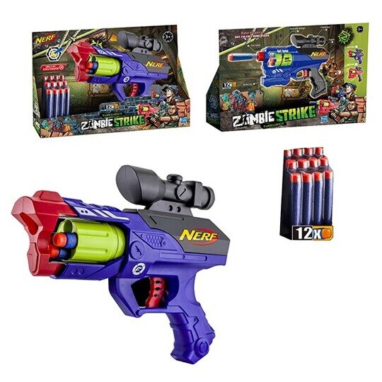 Детский бластер Nerf Zombie Strike, мягкие пули,  JBY 085, Hasbro