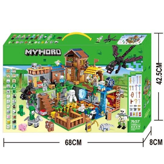 Конструктор Локации Майнкрафт, 1460 дет., 26 фигурок 7657 Minecraft