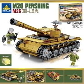Конструктор Американский танк M26 Pershing со светом, KAZI 82046