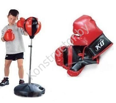 Набор для бокса груша напольная до 120 см + боксерские перчатки 143881