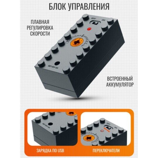 Конструктор Поезд Локомотив ЭПг с мотором, iM.Master 8067, железная дорога, поезд аналог лего