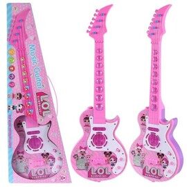 Детская розовая гитара LOL 959S