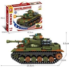 Конструктор Основной боевой танк M60A2, Sembo 207007, 701 дет