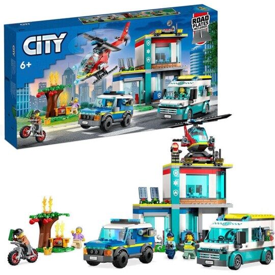 Конструктор Штаб аварийных транспортных средств King 8012 / 70371, аналог Lego Сити 60371