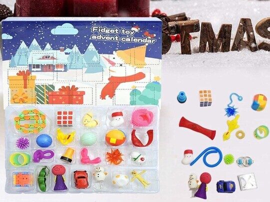 Новогодний адвент календарь с фиджет игрушками, антистресс