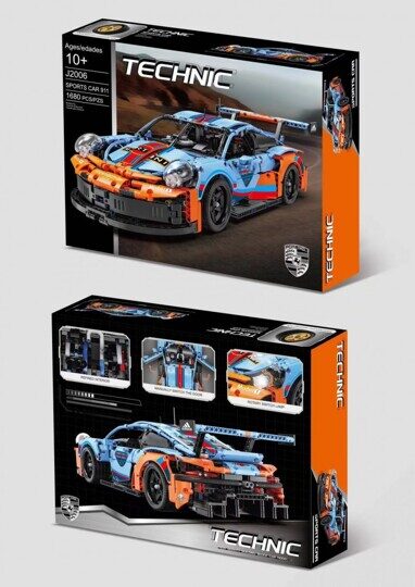 Конструктор Porsche 911 RSR Martini Design, 2006, 1680 дет.