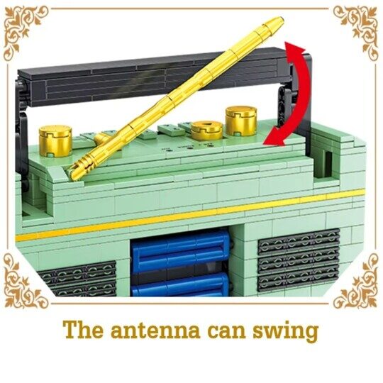 Конструктор Винтажная магнитола радио Gao Misi 2111, 781 дет., аналог лего