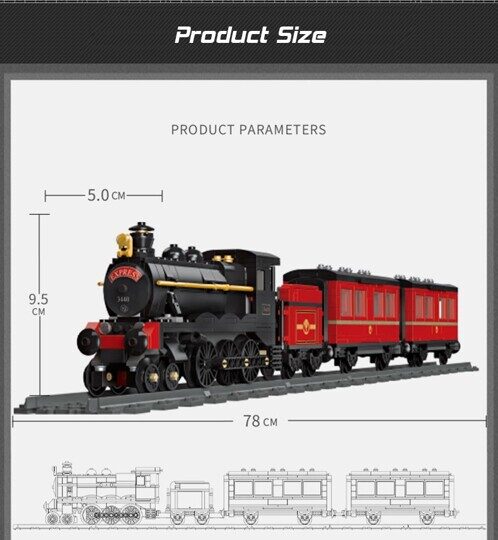 Конструктор Паровоз GWR Jie Star 59002, 789 дет.