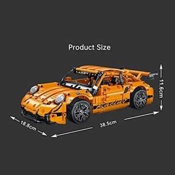 Конструктор Оранжевый Porsche GT 1268 дет., MOC MORK 023024-1, Техник