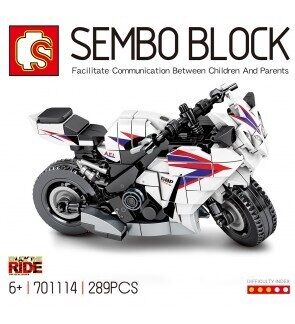 Конструктор Спортивный мотоцикл, Sembo 701114,