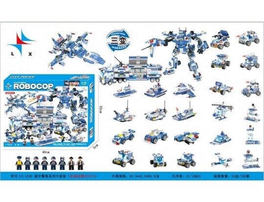 Конструктор Мобильный командный центр 8 в 1 LX.A320, 825 дет., серия Полиция