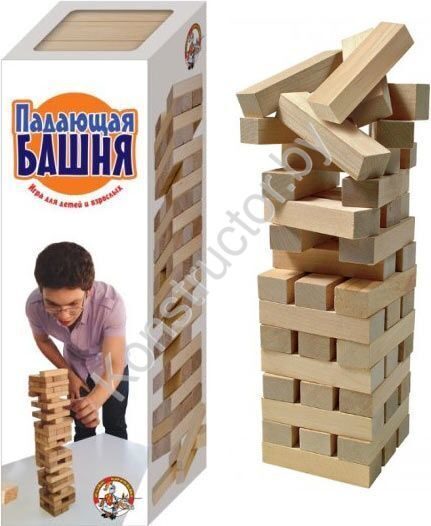 Настольная игра Дженга Башня, деревянная