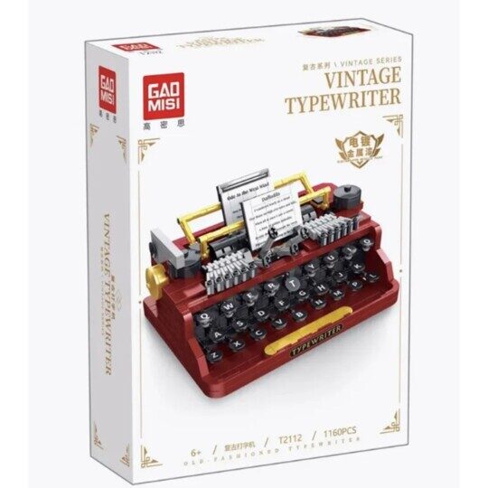 Конструктор Винтажная печатная машинка Gao Misi 2112, 1160 дет., аналог лего