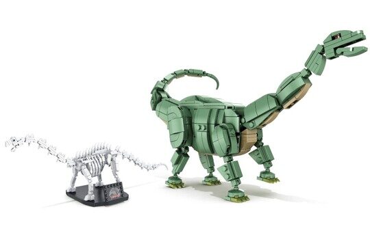 Конструктор Бронтозавр и кости динозавра 2 в 1, Panlos 612005, Динозавры