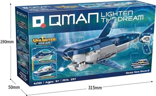 Конструктор Глубоководная акула 3 в 1, Qman 41313