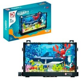 Конструктор 3D Аквариум с морскими обитателями, свет, 648 дет., 7020