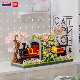 Конструктор Поезд в тоннеле, подставка для книг Balody 16387, 2665 минидет.