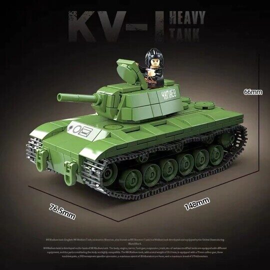Конструктор Советский танк КВ-1, 481 дет., 100271 Quanguan