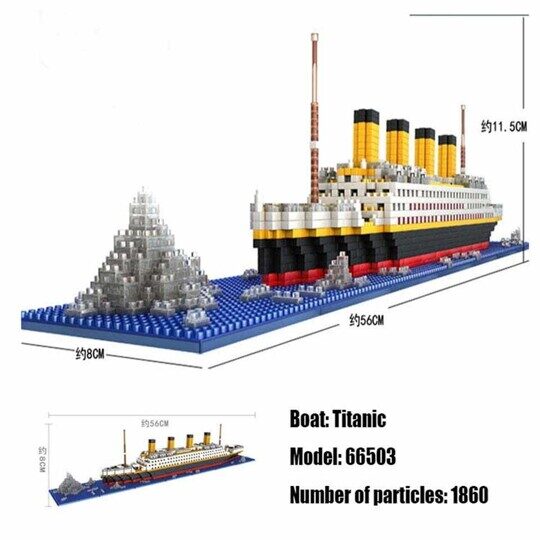 Конструктор Титаник, 1860 микродет., 66503