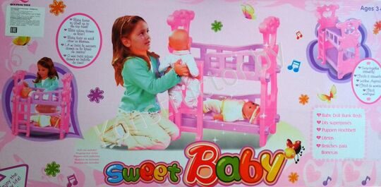 Кроватка для кукол 25300 Sweet baby двухъярусная купить в Минске