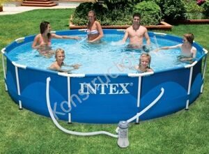 Бассейн каркасный Intex 56996 Metal Frame Pool 366x76 см с фильтр-насосом