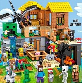Конструктор Соединение миров, 1415 дет., 29 фигурок 7132 Minecraft