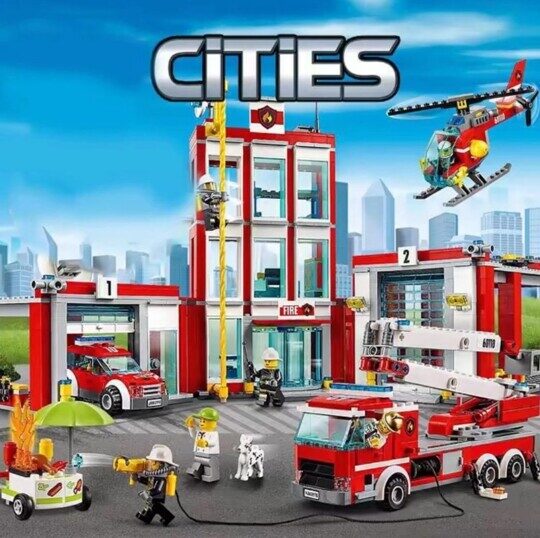 Конструктор Пожарная часть 11503, 1213 дет., аналог LEGO City (Лего Сити) 60110