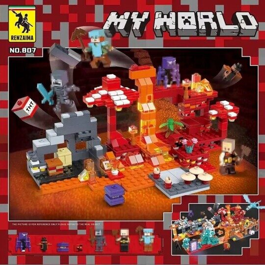 Конструктор Нападение на Багровый лес RENZAIMA 807 Minecraft