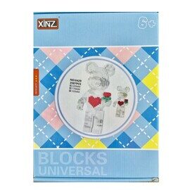 Конструктор 3 д Bearbrick, Мишка с розой, 3587 дет. 6429, кавс