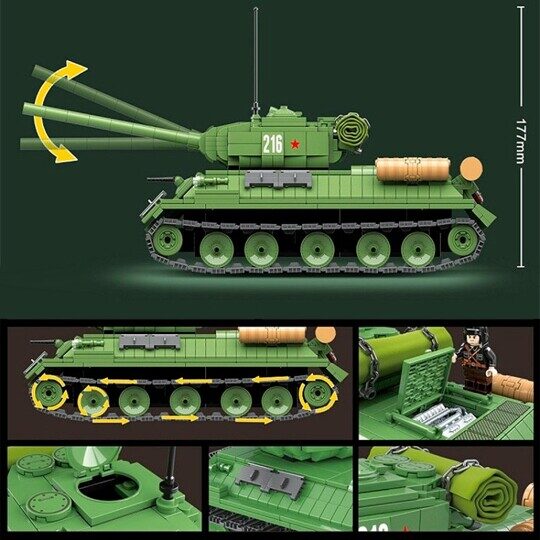 Конструктор Советский средний танк Т-34, 100063 Quanguan