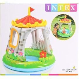Детский надувной бассейн Intex Интекс Крепость с навесом и окошками  57122 122х122х13 см