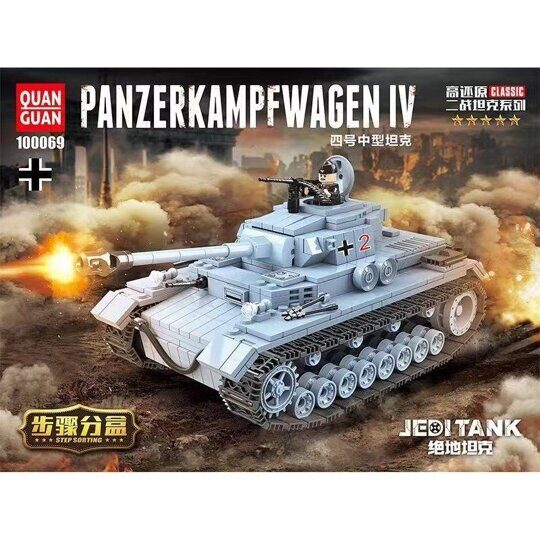 Конструктор Танк Panzerkampfwagen IV, 716 дет, 100069 Quanguan