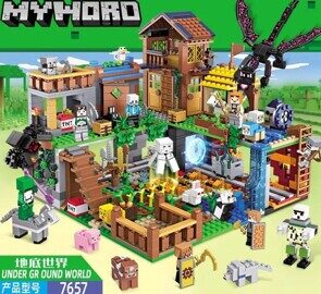 Конструктор Локации Майнкрафт, 1460 дет., 26 фигурок 7657 Minecraft