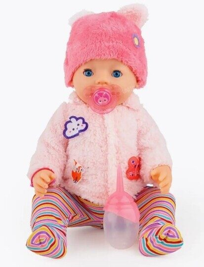 Кукла пупс Беби Долл аналог Baby Born BL037A в шубке
