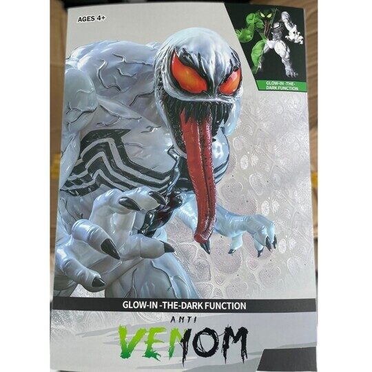 Анти Веном белый игрушка, коллекционный, светится в темноте, Venom