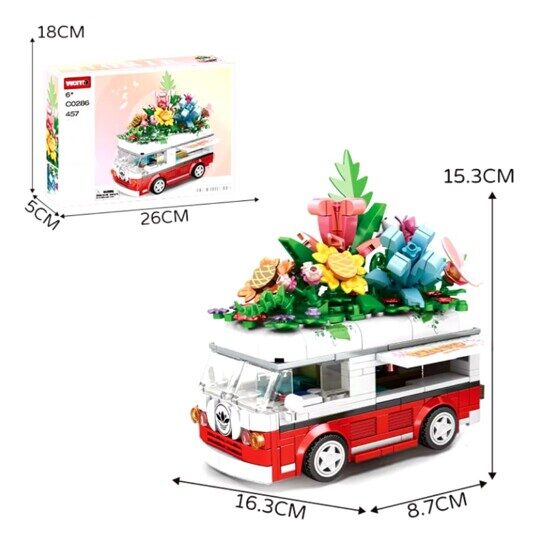 Конструктор Автобус с цветами C0286, цветочный фургон
