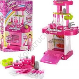 Детская кухня игровая Kitchen Set 008-58 розовая со светом и звуком купить в Минске