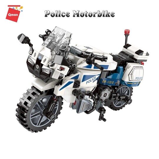 Конструктор Полицейский мотоцикл, Qman 11016, 395 дет.