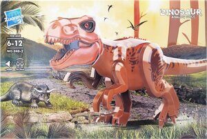 Конструктор Тираннозавр со звуком 048-2, + 2 минифигурки, динозавры