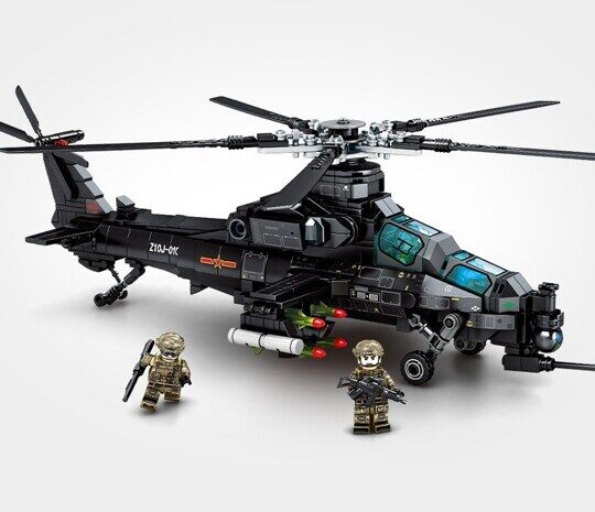 Конструктор Военный вертолет Z-10 Sembo 202119, 704 дет.,