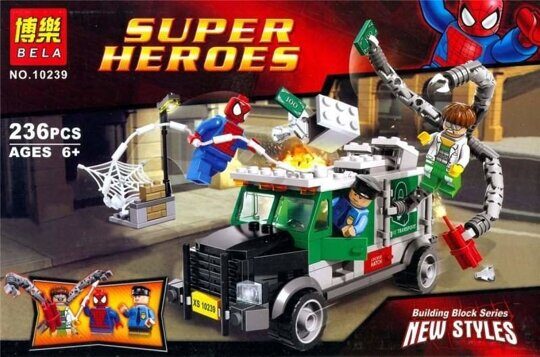 Конструктор Человек-Паук против Доктора Осьминога: ограбление грузовика Bela 10239, Супергерои