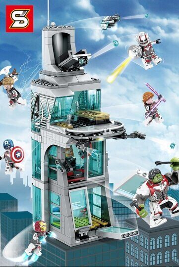 Конструктор Marvel Башня Мстителей Эра Альтрона, SY 1349, Супер герои