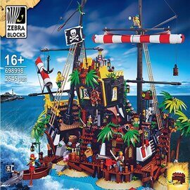 Конструктор Пираты залива Барракуды 2545 дет., Zebra Blocks 698998