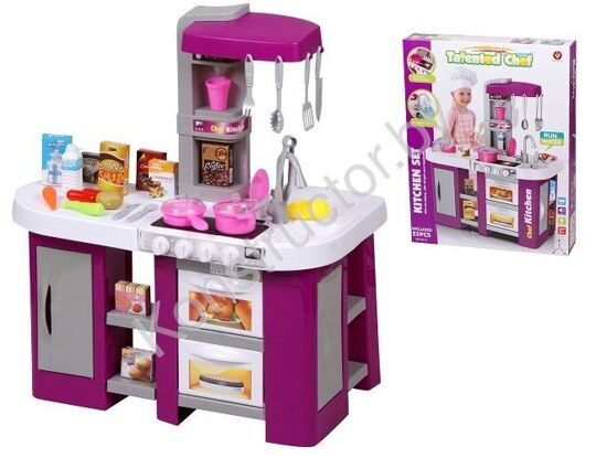 Детская кухня игровая Kitchen Set 922-47 с водой, светом и звуком, 53 предмета