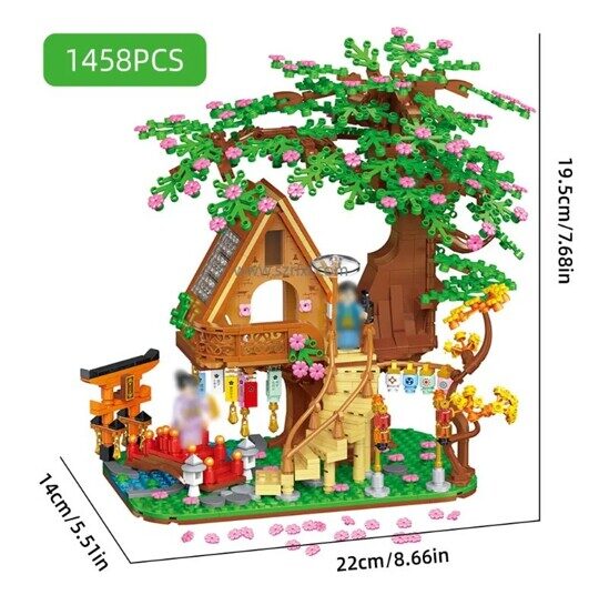 Конструктор Дом на вишневом дереве + подсветка 1458 дет., 2137
